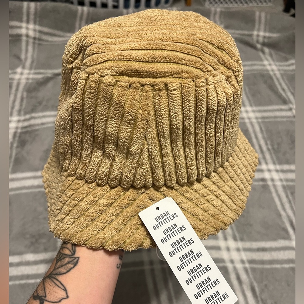 Urban Outfitters Tan Corduroy Bucket Hat